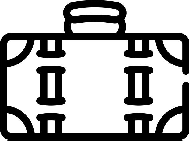 手提箱复古线图标图片下载