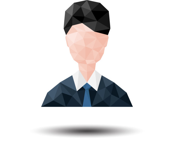 商人简介图片多边形图标上的白色图片下载