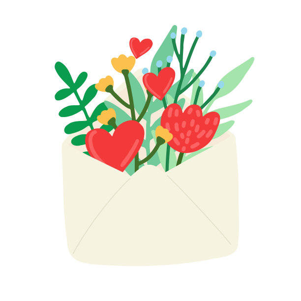 信封用鲜花图片下载