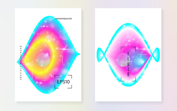 具有形状和元素的流体动态图片下载