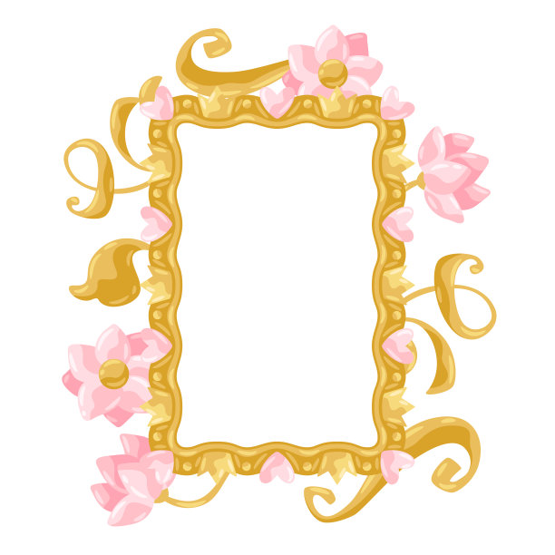 公主框架与心和王冠图片下载