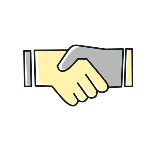 握手图标伟大的web平面抽象设计图片下载