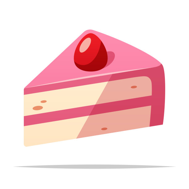 切片蛋糕矢量孤立的插图图片下载
