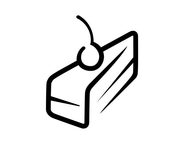 创意樱桃蛋糕Logo图片下载