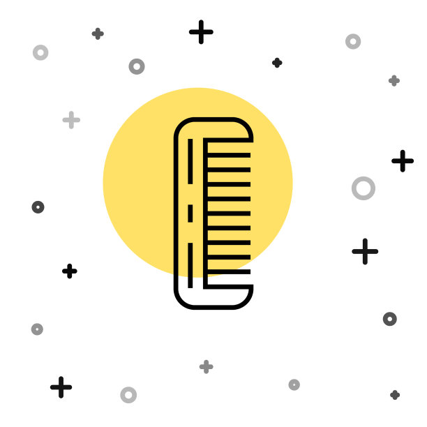 黑色线毛刷图标孤立在白色上图片下载