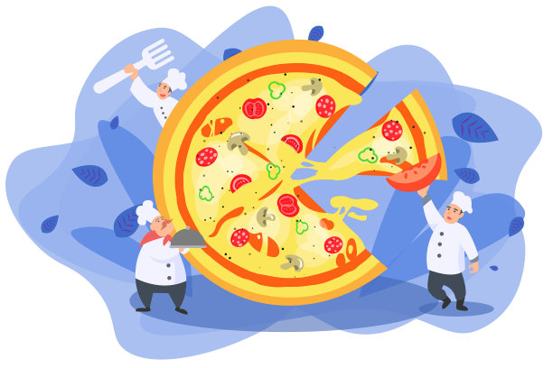 披萨的制作过程图片下载