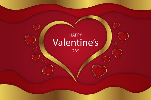 浪漫的情人优雅的栗色和金色图片下载