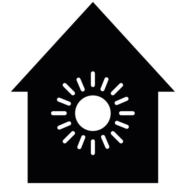 生态和太阳能房子的标志图片下载