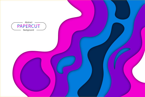 抽象的剪纸彩色的背景图片下载