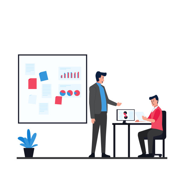 经理与员工在会议上讨论图片下载