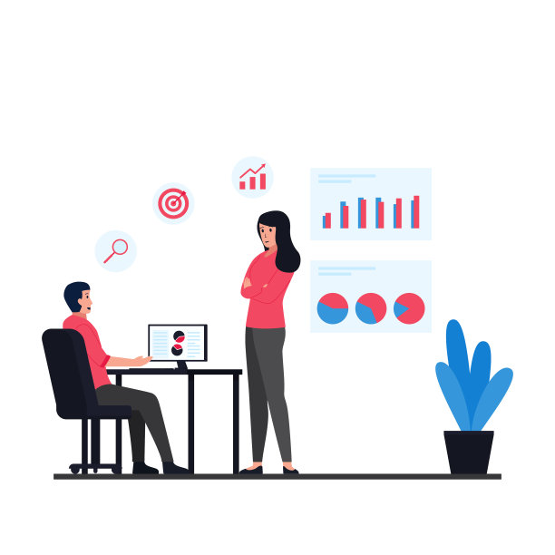 男人和女人讨论目标和图片下载