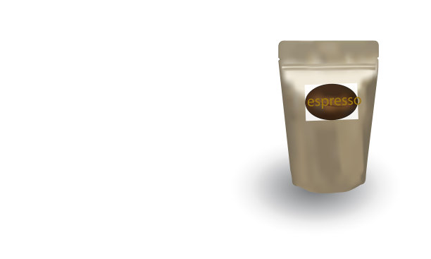 黄金包装铝箔拉链咖啡豆图片下载