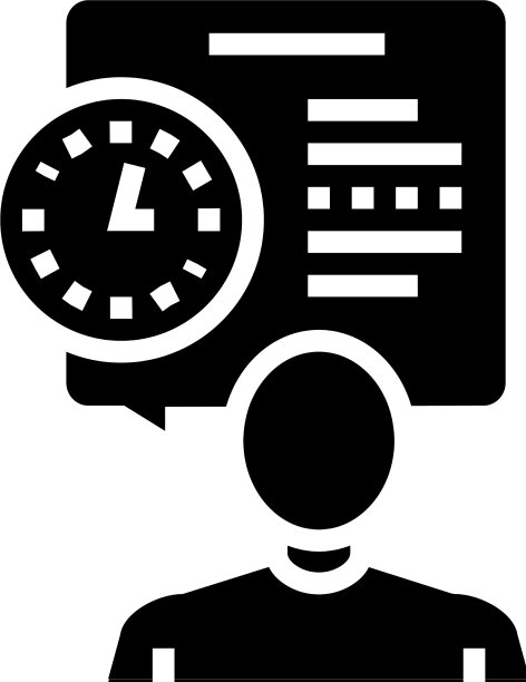 人谈任务时间调度字形图标图片下载