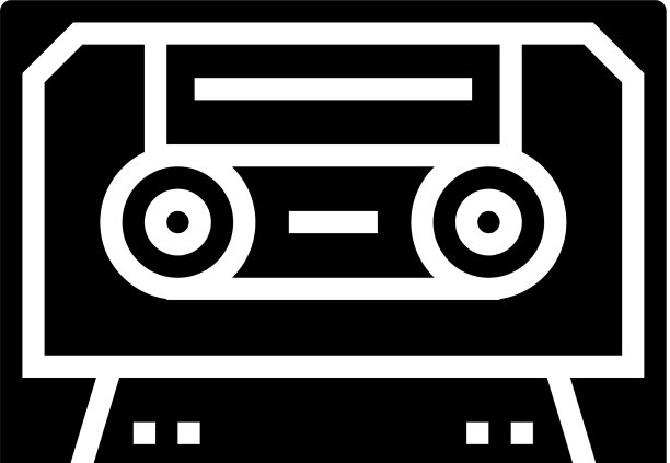 录音带字形图标标志图片下载