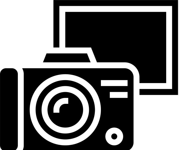 复古照片相机字形图标图片下载