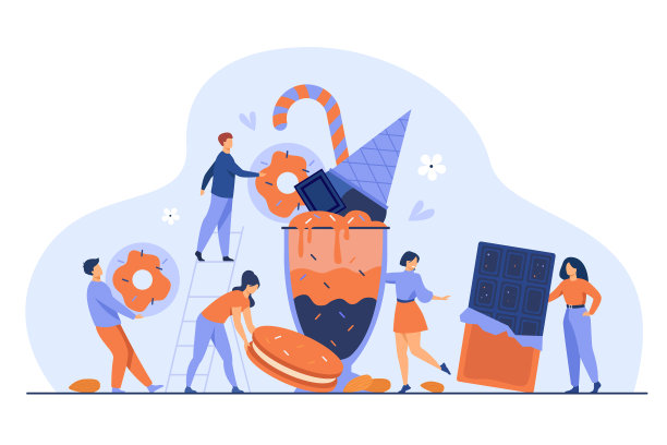 小矮人拿着巧克力棒图片下载