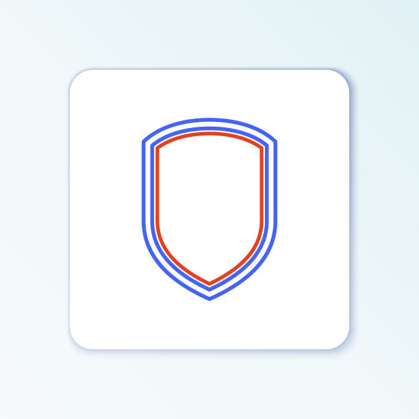 线屏蔽图标隔离在白色背景上图片下载