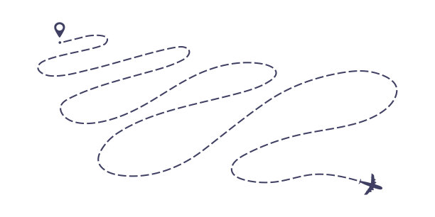 飞机虚线路径平坦风格设计矢量插图孤立在白色背景。图片下载