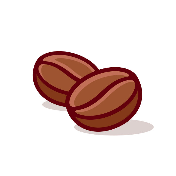 两颗咖啡豆绘图图片下载