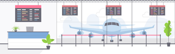 空空如也的机场大厅候机楼内部图片下载