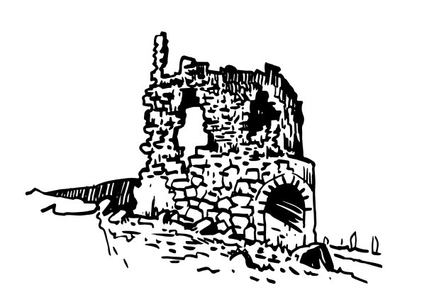 图形卡拉米特要塞孤立在白色图片下载