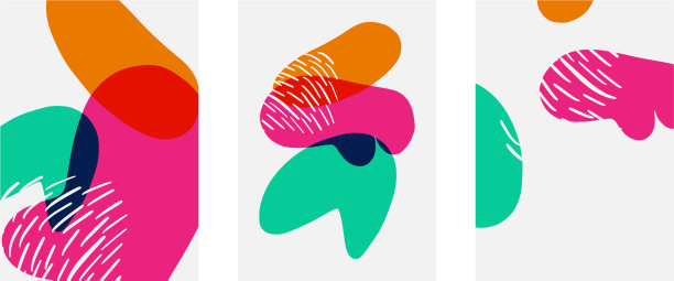 手绘涂鸦形状墙艺术绘画风格图片下载