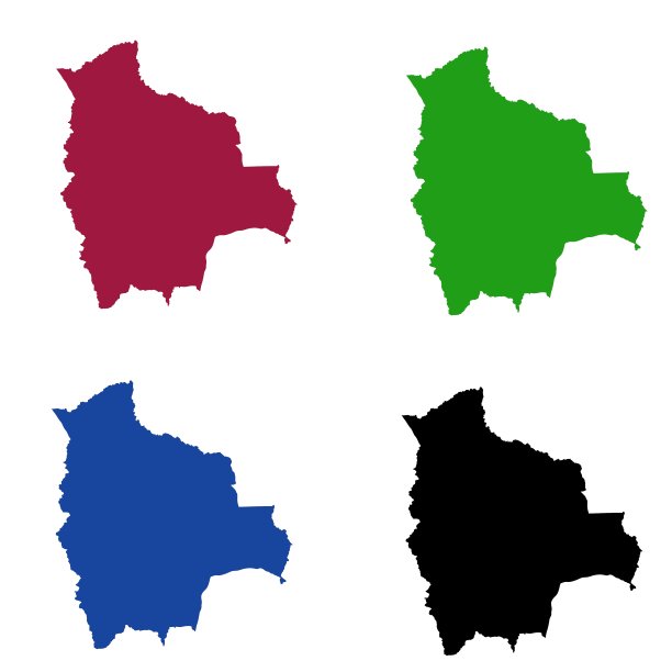 设计轮廓的国家地图玻利维亚在南美洲图片下载