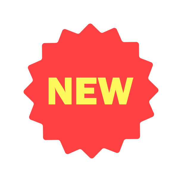 新标签隔离在白色背景上。这个概念是新的。用于广告横幅或海报。矢量图图片下载