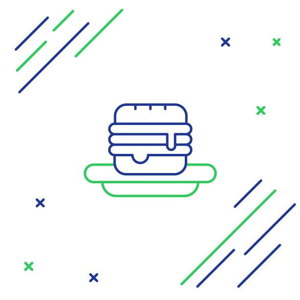 线垃圾食品图标孤立在白色背景图片下载