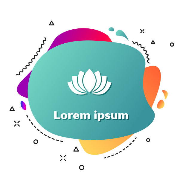 白莲花的图标孤立在白色图片下载