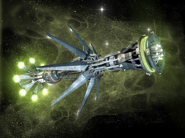 在异域星球上曲速驾驶飞船图片下载