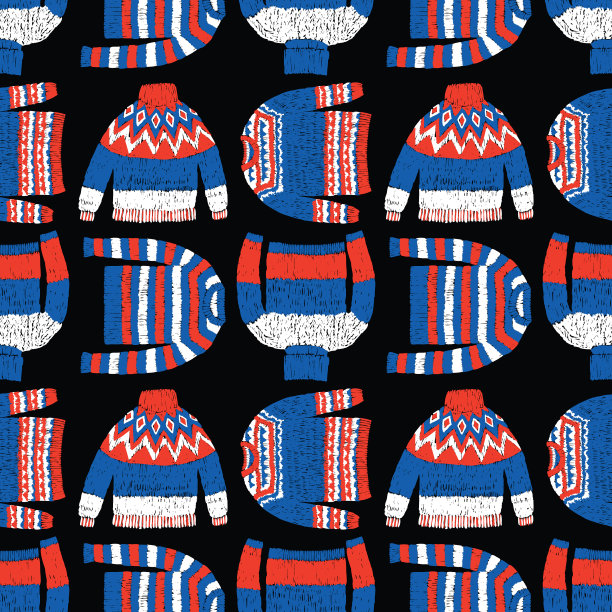 无缝图案羊毛针织毛衣图片下载