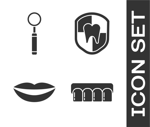 装假牙模型牙科检查镜图片下载