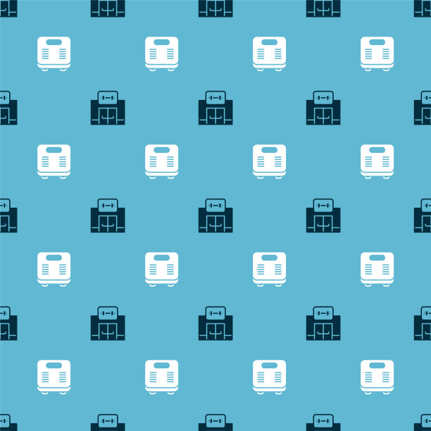 无缝设置健身房建筑和浴室秤图片下载