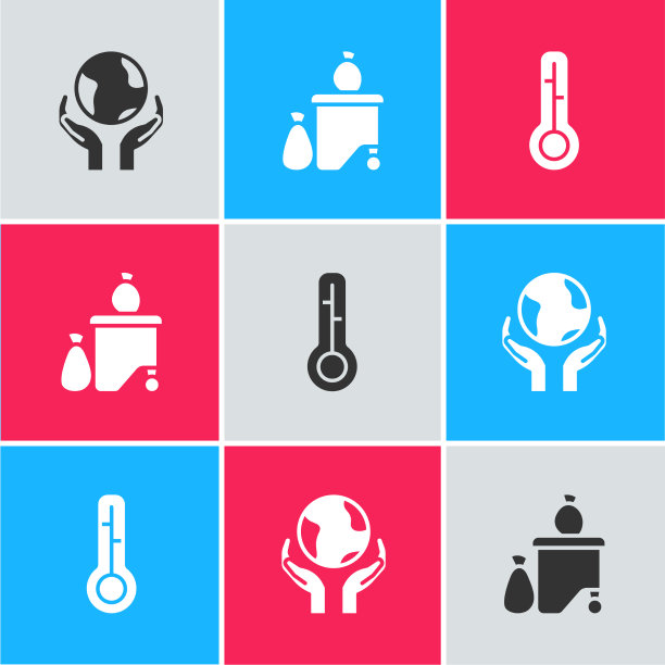 双手捧着地球仪和满垃圾桶图片下载