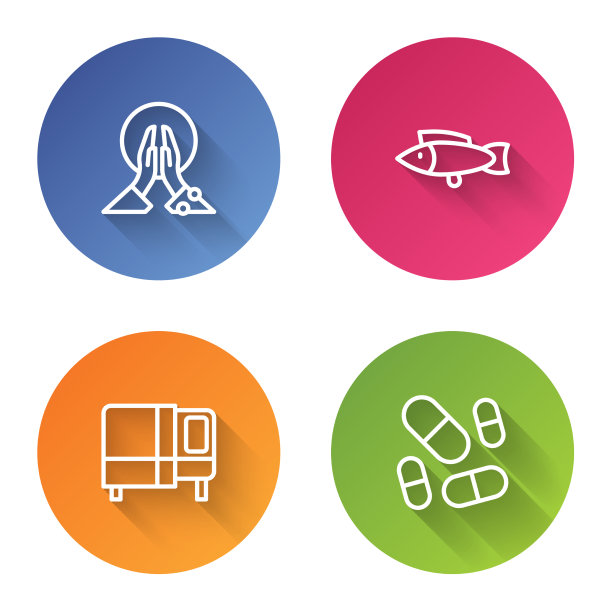 定线冥想鱼床和维生素丸图片下载