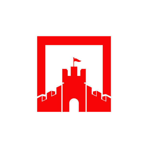 碉堡建筑标志设计模板图片下载