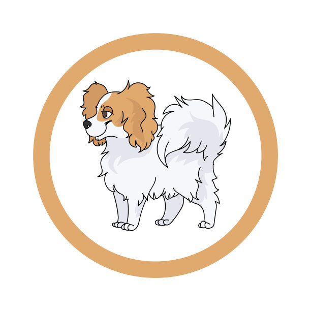 可爱的卡通蝴蝶在多蒂圈狗图片下载