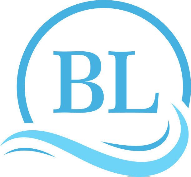 Bl字体标志设计在水波现代图片下载