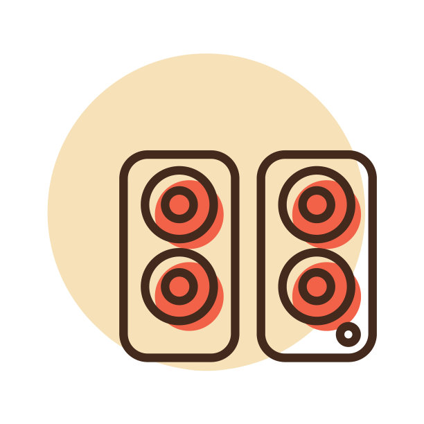 双声扬声器扁平图标图片下载