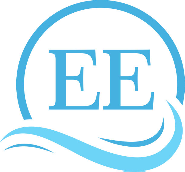 Ee刻字标志设计在水波现代图片下载