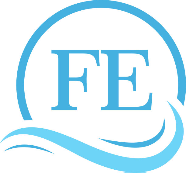 铁字标志设计在水波现代图片下载