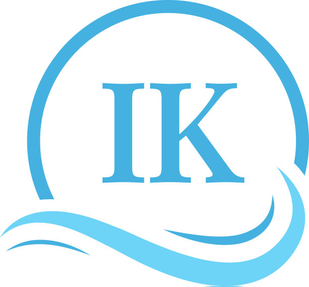 Ik字标识设计在水波现代图片下载