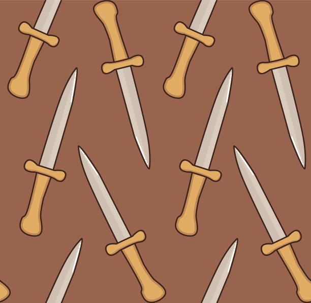 剑图标说明。涂鸦风格。图片下载