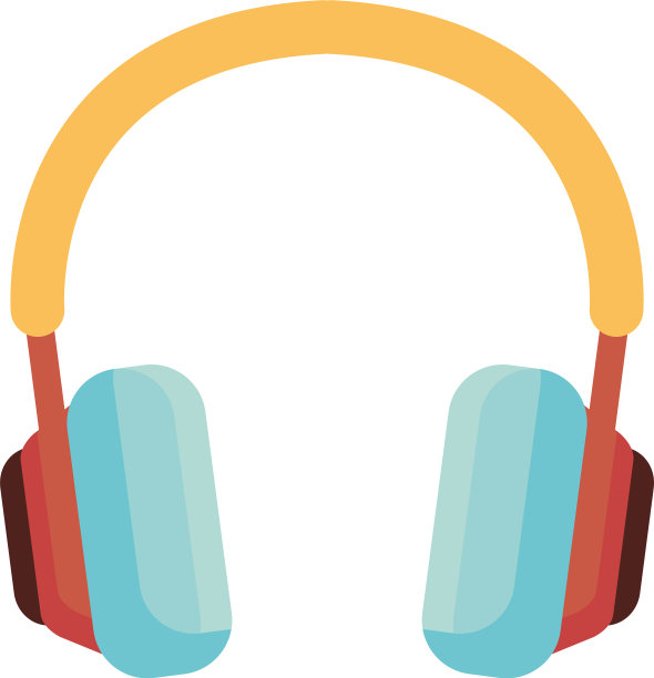旧复古耳机孤立图标图片下载
