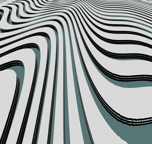 3D等距鸟瞰图从山丘和山谷风格的设计在白色灰色和黑色图片下载