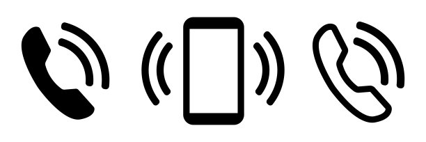 手机图标集。呼号。聊天矢量图标。简单的web按钮。图片下载