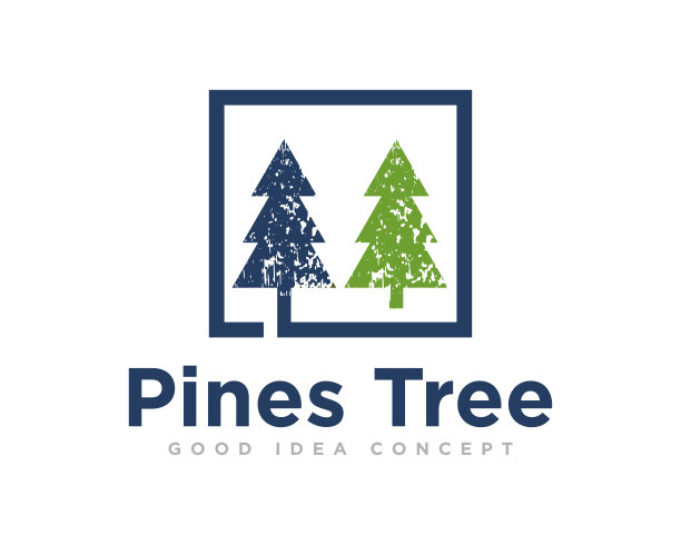 松树自然设计插图图片下载