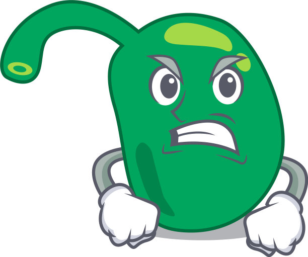 卡通图片松果体显示一个愤怒的脸图片下载