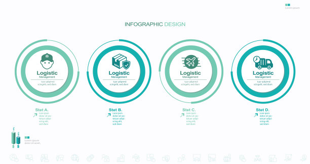交付和物流相关线信息图设计库存插图。业务信息模板。矢量股票插图图标，插图，矢量，旗帜-标志图片下载